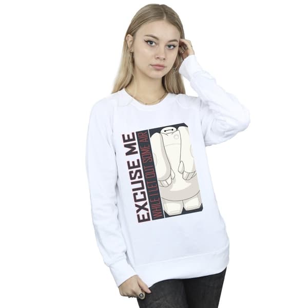 Disney Womens/Ladies Big Hero 6 Baymax Excuse Me Some Air Sweatshirt