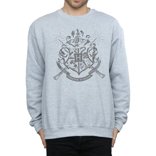 Harry Potter Mens Hogwarts Badge Wands Sweatshirt