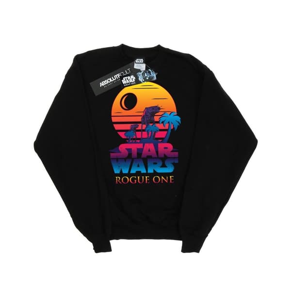 Star Wars Mens Rogue One Logo Sunset Sweatshirt Black S