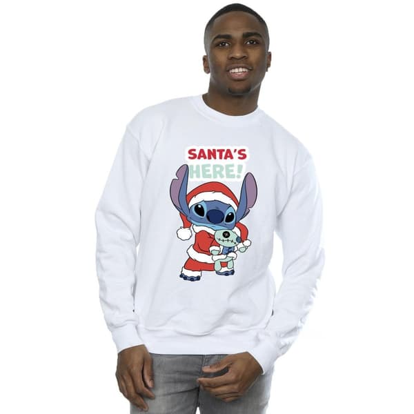 Disney Mens Lilo & Stitch Santa´s Here Sweatshirt