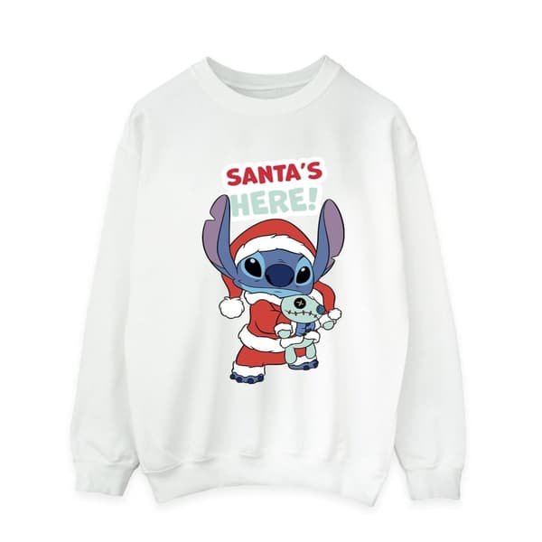 Disney Mens Lilo & Stitch Santa´s Here Sweatshirt