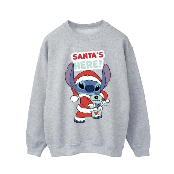 Disney Mens Lilo & Stitch Santa´s Here Sweatshirt