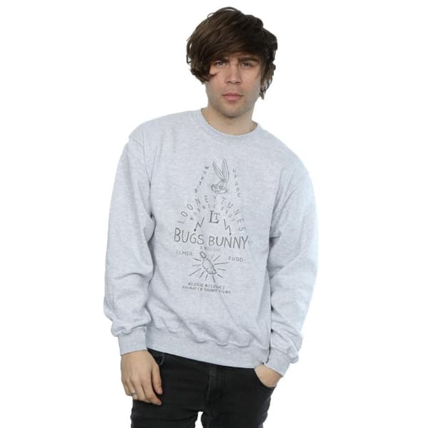 Looney Tunes Mens Bugs Bunny A Wild Hare Sweatshirt