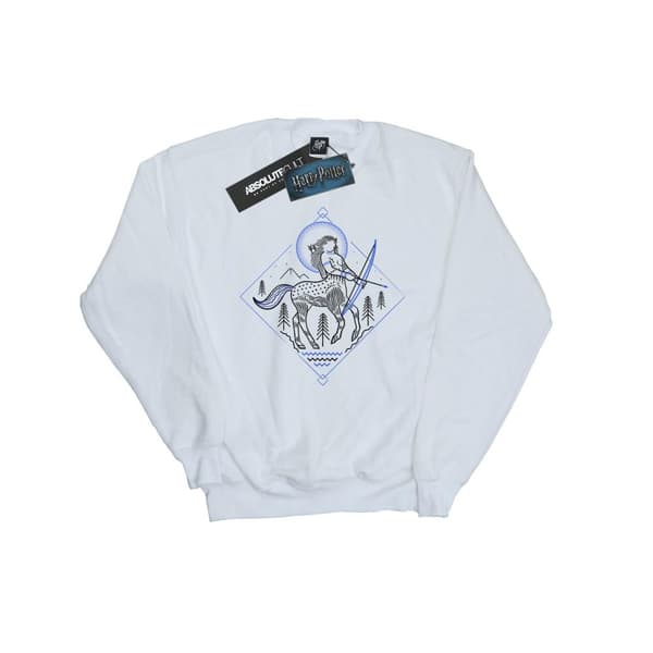 Harry Potter Womens/Ladies Centaur Line Art Sweatshirt White L