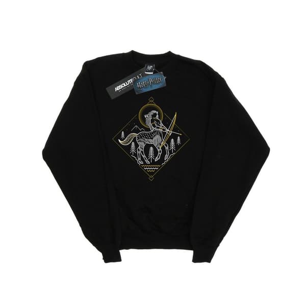Harry Potter Womens/Ladies Centaur Line Art Sweatshirt Black M