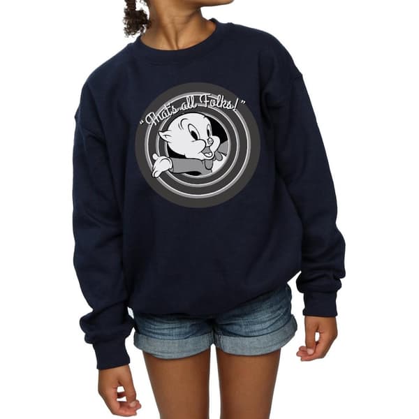 Looney Tunes Girls Porky Pig That´s All Folks Sweatshirt