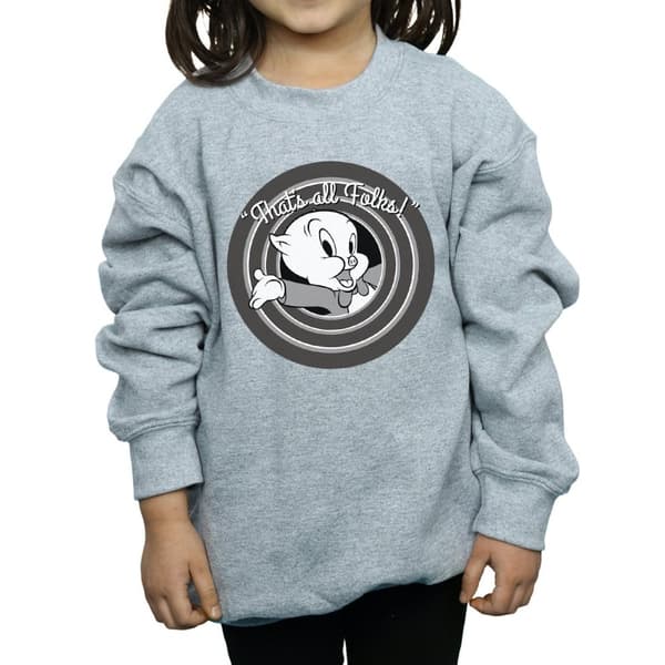 Looney Tunes Girls Porky Pig That´s All Folks Sweatshirt