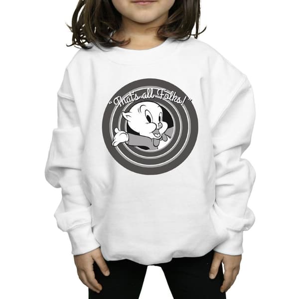 Looney Tunes Girls Porky Pig That´s All Folks Sweatshirt