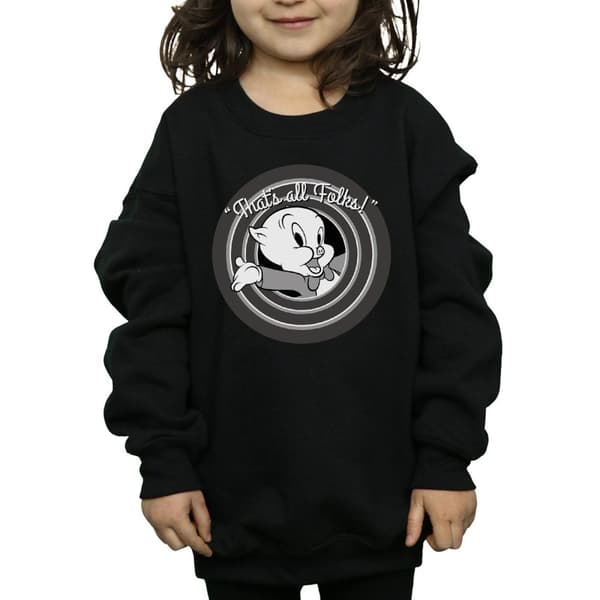 Looney Tunes Girls Porky Pig That´s All Folks Sweatshirt