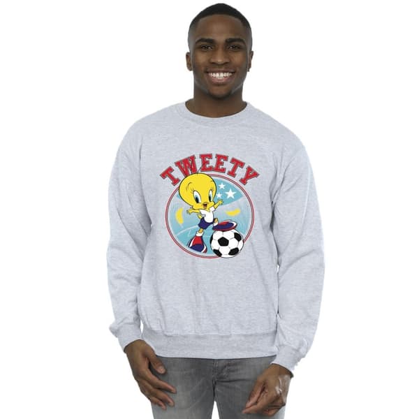 Looney Tunes Mens Tweety Football Circle Sweatshirt