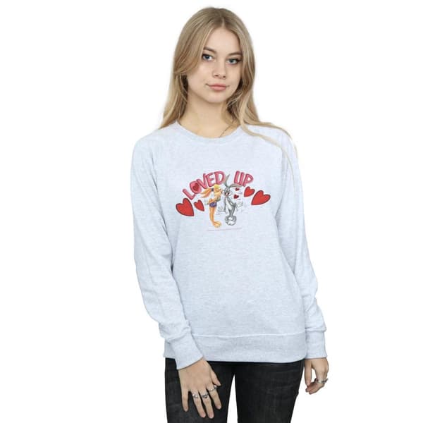 Looney Tunes Womens/Ladies Bugs Bunny And Lola Valentine´s Day Loved Up Sweatshirt