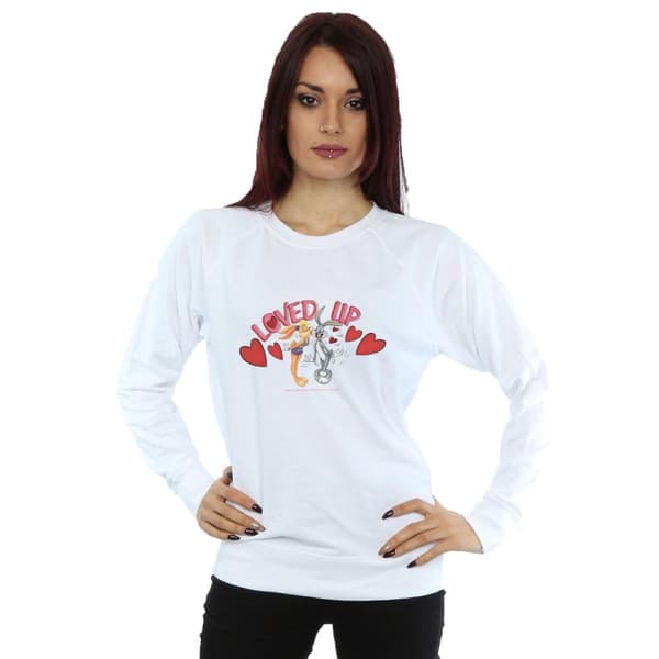 Looney Tunes Womens/Ladies Bugs Bunny And Lola Valentine´s Day Loved Up Sweatshirt