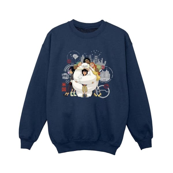 Disney Boys Big Hero 6 Baymax Group Hug Sweatshirt