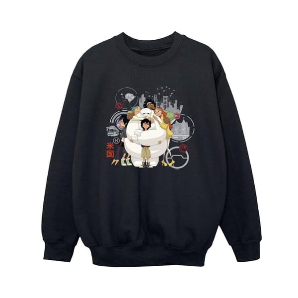 Disney Boys Big Hero 6 Baymax Group Hug Sweatshirt