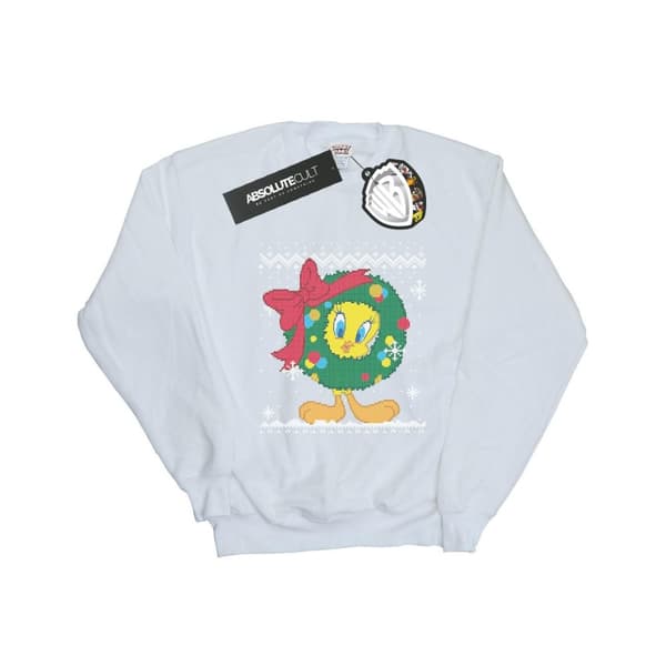 Looney Tunes Mens Tweety Pie Christmas Fair Isle Sweatshirt