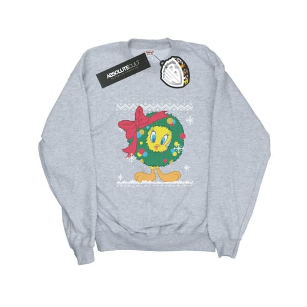 Looney Tunes Mens Tweety Pie Christmas Fair Isle Sweatshirt