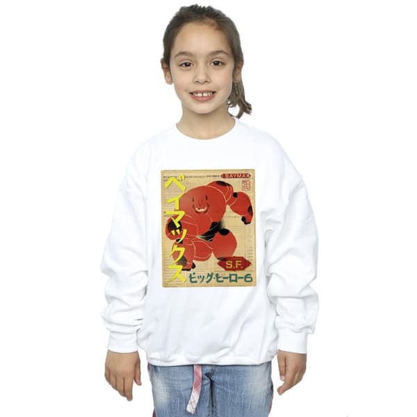 Disney Girls Big Hero 6 Baymax Baymax Newspaper Sweatshirt