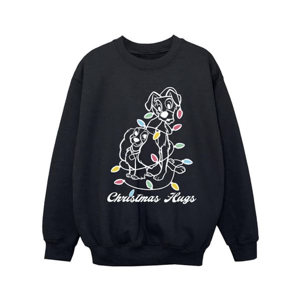 Disney Girls Lady And The Trump Christmas Hugs Sweatshirt