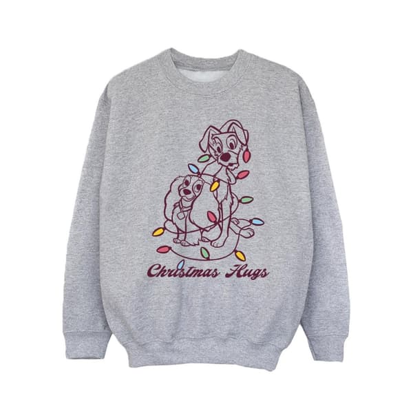 Disney Girls Lady And The Trump Christmas Hugs Sweatshirt