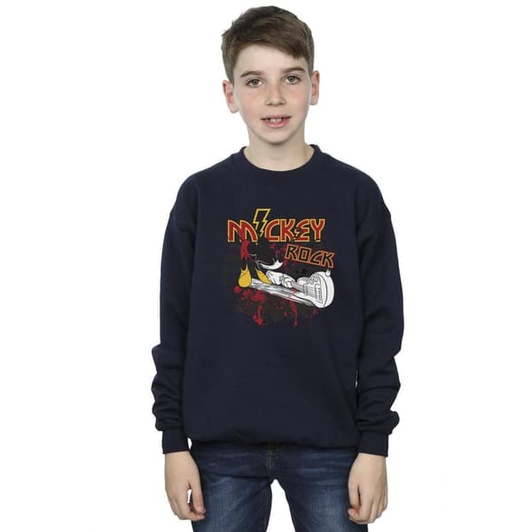 Disney Boys Mickey Mouse Smash Guitar Rock Sweatshirt