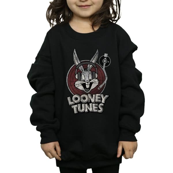 Looney Tunes Sweatshirt med Bugs Bunny-cirkellogotyp för flickor