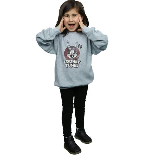 Looney Tunes Sweatshirt med Bugs Bunny-cirkellogotyp för flickor