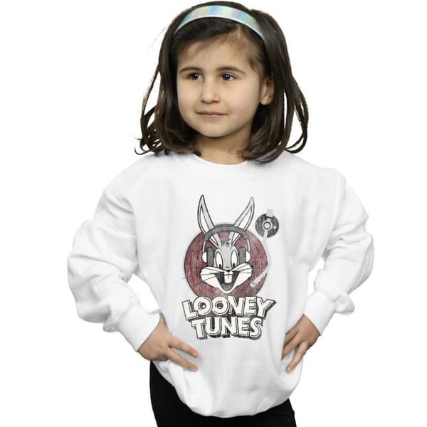 Looney Tunes Sweatshirt med Bugs Bunny-cirkellogotyp för flickor