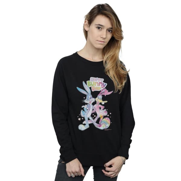 Looney Tunes Sweatshirt - Kvinnor/Damer Bugs And Daffy Happy Bunny Day