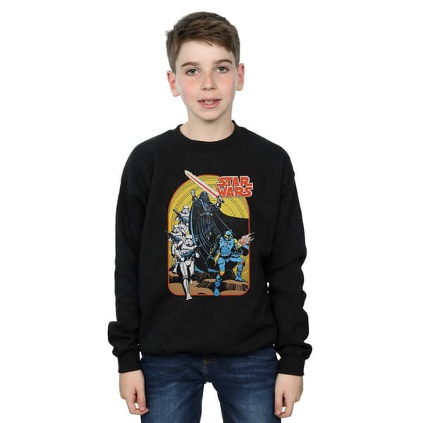 Star Wars Boys Vintage Comic Scene Sweatshirt