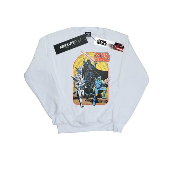 Star Wars Boys Vintage Comic Scene Sweatshirt