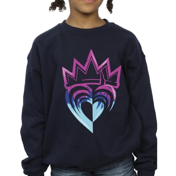 Disney Girls Descendants Pink Crown Sweatshirt