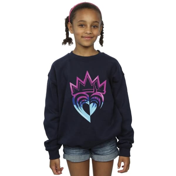 Disney Girls Descendants Pink Crown Sweatshirt