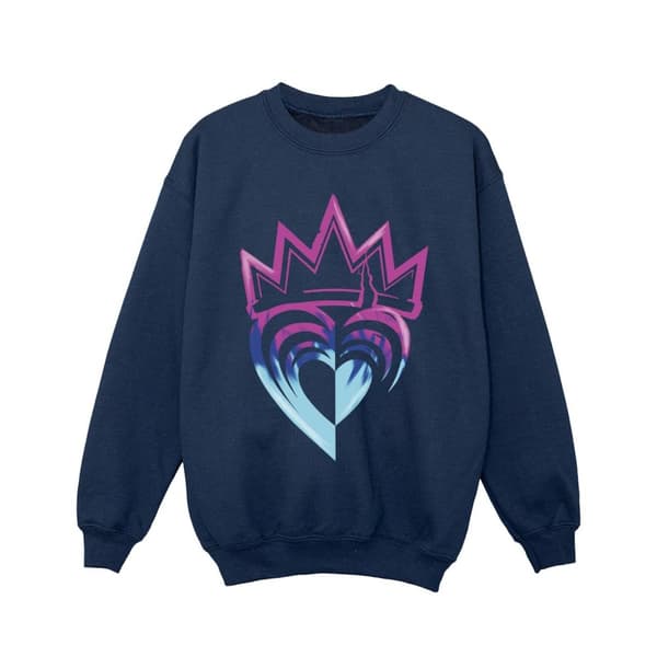 Disney Girls Descendants Pink Crown Sweatshirt