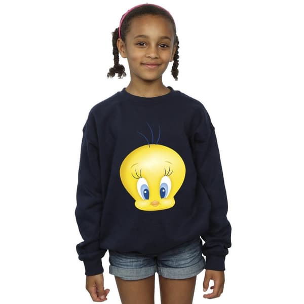 Looney Tunes Girls Tweety Face Sweatshirt