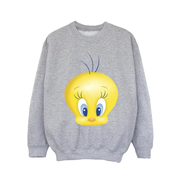 Looney Tunes Girls Tweety Face Sweatshirt