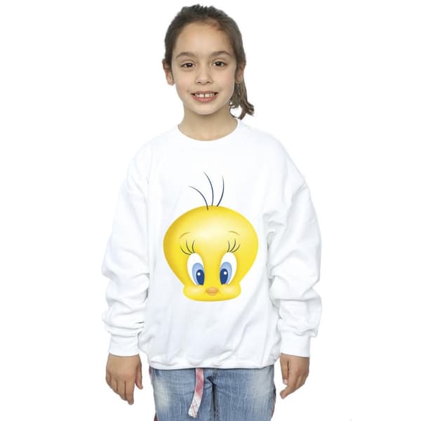 Looney Tunes Girls Tweety Face Sweatshirt
