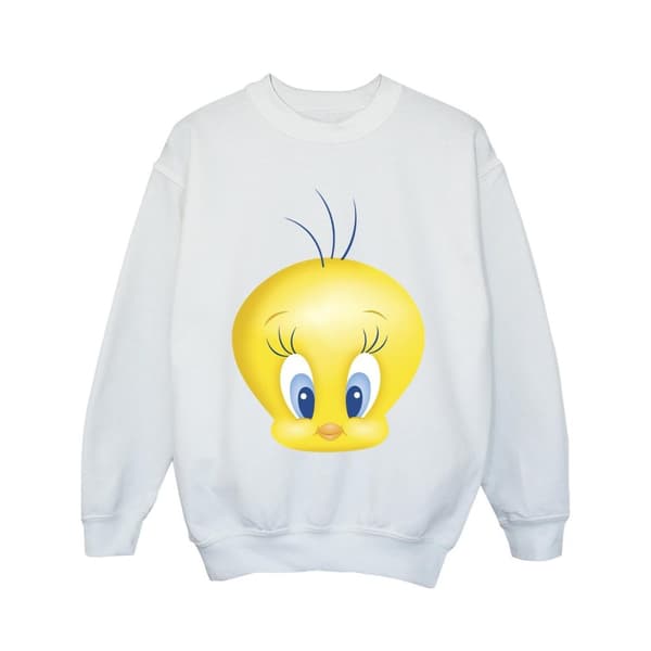 Looney Tunes Girls Tweety Face Sweatshirt