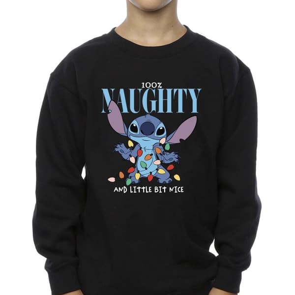 Disney Boys Lilo & Stitch Naughty & Nice Sweatshirt