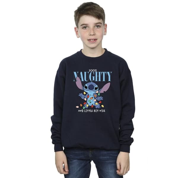 Disney Boys Lilo & Stitch Naughty & Nice Sweatshirt
