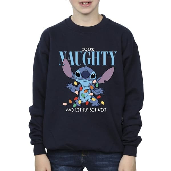 Disney Boys Lilo & Stitch Naughty & Nice Sweatshirt