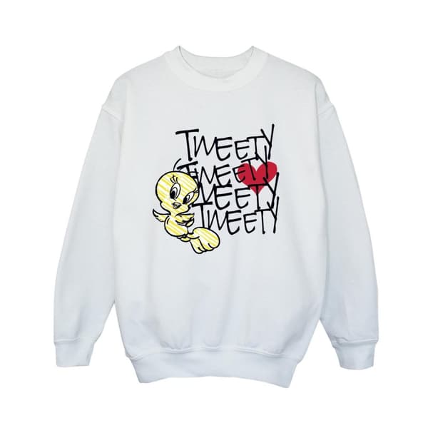 Looney Tunes Tweety Love Heart-tröja för pojkar White 3-4 Years
