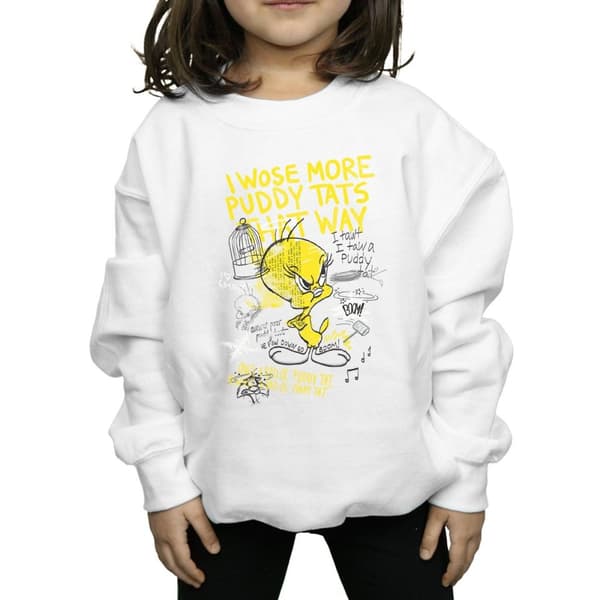 Looney Tunes Girls Tweety Pie More Puddy Tats Sweatshirt