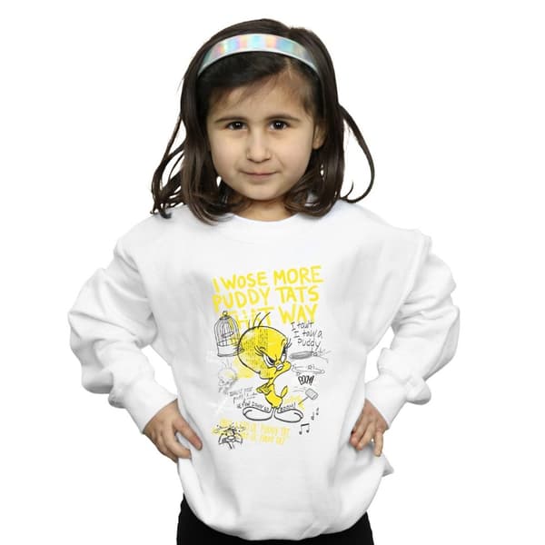 Looney Tunes Girls Tweety Pie More Puddy Tats Sweatshirt