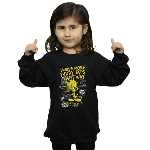 Looney Tunes Girls Tweety Pie More Puddy Tats Sweatshirt