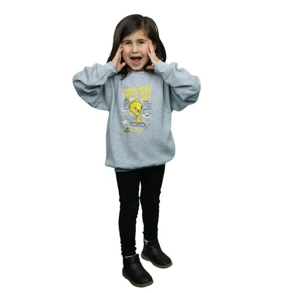 Looney Tunes Girls Tweety Pie More Puddy Tats Sweatshirt