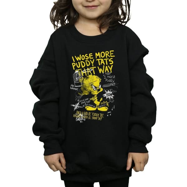 Looney Tunes Girls Tweety Pie More Puddy Tats Sweatshirt