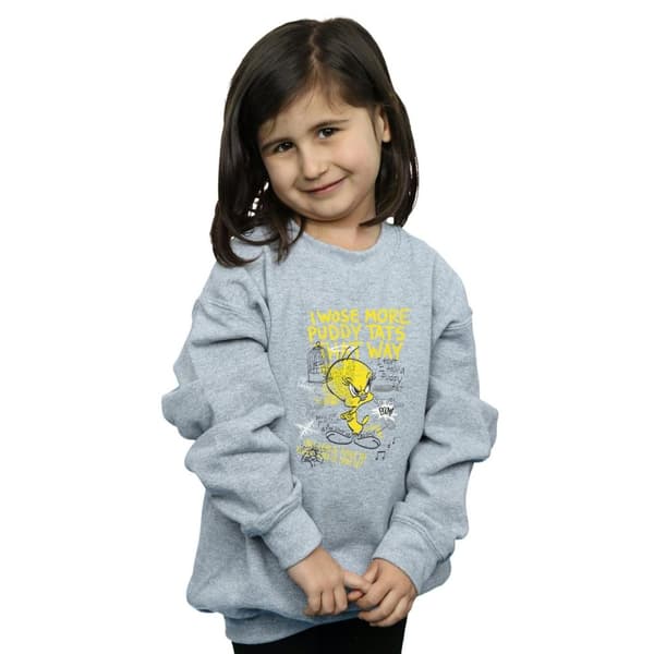 Looney Tunes Girls Tweety Pie More Puddy Tats Sweatshirt