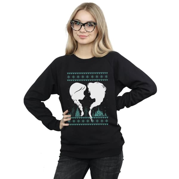 Disney Womens/Ladies Frozen Christmas Sisters Sweatshirt