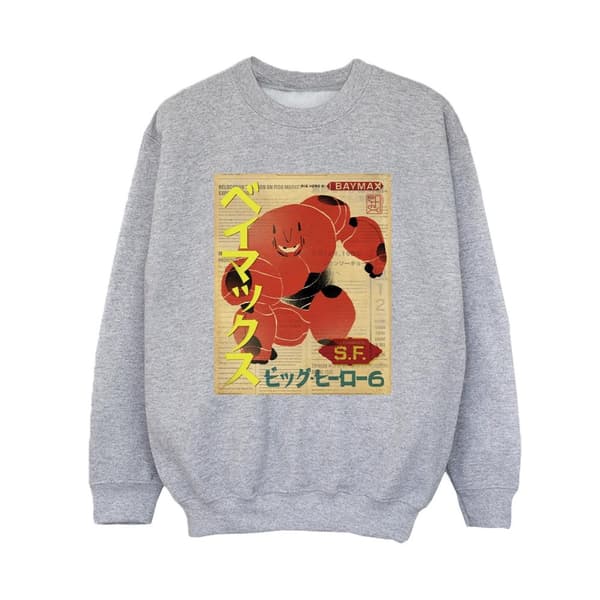 Disney Boys Big Hero 6 Baymax Baymax Newspaper Sweatshirt