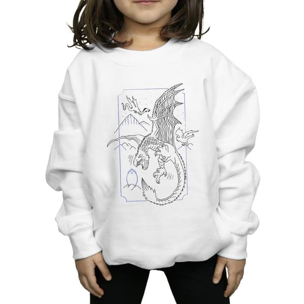 Harry Potter Girls Dragon Line Art Sweatshirt
